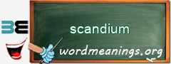 WordMeaning blackboard for scandium